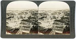 Stereo, Porto Rico, San Juan, Columbus square from San Cristobal fortress, circa 1900