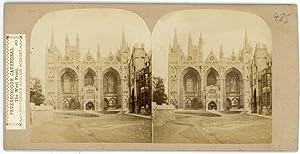 Stereo England, Peterborough cathedral, the West front, circa 1870