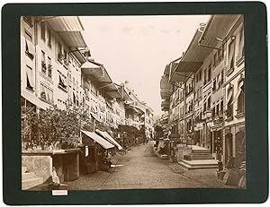 Suisse, Thoune, Thun, vue sur le centre ville, rue commettante