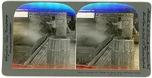 Stereo, Keystone View Company, Turning out Charge of Rosin from Distilling Kettle, Ga., U. S. A.