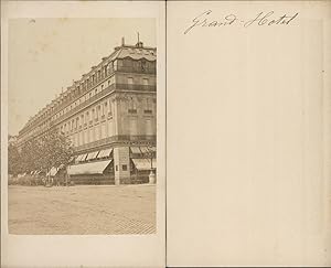 France, Paris, Le Grand Hôtel, inauguré en 1862 près de l'Opéra, circa 1870