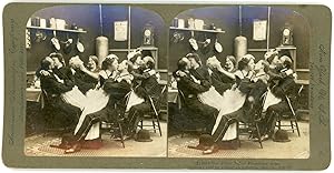 Stereo The police squad pesenting arms, 1906