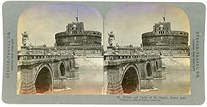 Stereo, Stereo Travel Co., Bridge and Castle of St. Angelo, Rome, Italy