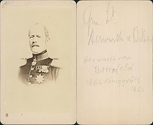 Bild des Verkufers fr Le marchal prussien Karl-Eberhard Herwarth von Bittenfeld, circa 1865 zum Verkauf von photovintagefrance