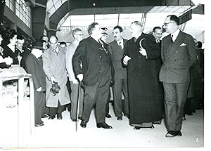 France 1947, Inauguration de la Foire de Lyon, M. Herriot et le cardinal Gerlier