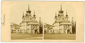 Stereo Russie, Russia, Saint Petersbourg, Eglise du Palais de Peterhof, circa 1870