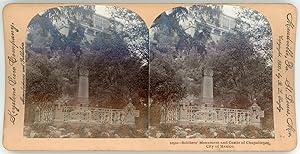 Stereo, Keystone View Company, B. L. Singley, Soldiers Monument and Castle of Chapultepec, City o...