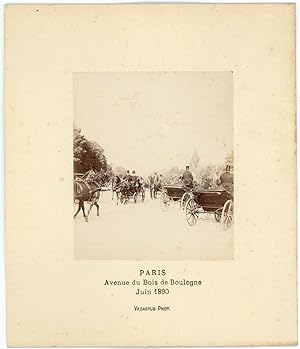 France, Paris, Au bois de Boulogne, juin 1890