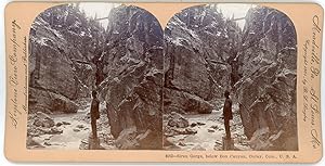 Stereo, Keystone View Company, B. L. Singley, Siren Gorge, Below Box Canyon, Ouray, Colo., U. S. A.