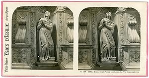 Stereo Italie, Italia, Rome, Roma, Saint Pierre aux Liens, La Vie Contemplative, circa 1900