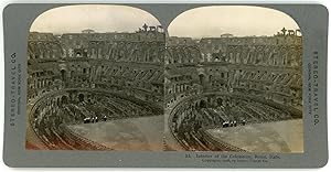 Stereo, Stereo Travel Co., Interior of the Colosseum, Rome, Italy