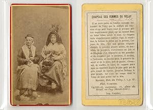 Sabatier, Le Puy, Femmes en costumes et chapeaux du Velay, circa 1870