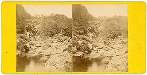 Stereo Great Britain, Isle of Man, Waterfall, circa 1880
