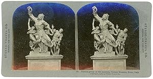 Stereo, Stereo Travel Co., Famous group of the Laocoon, Vatican Museum, Rome, Italy