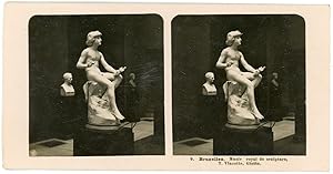 Stereo Belgique, Musée royal de sculpture, Giotto par T. Vincotte, circa 1900