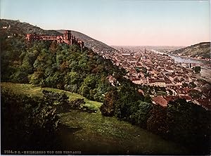 Deutschland, Heibelberg von der Terrasse aus gesehen.