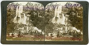 Stereo Norvège, Norge, The Tvindefos fall, cascade, 1902