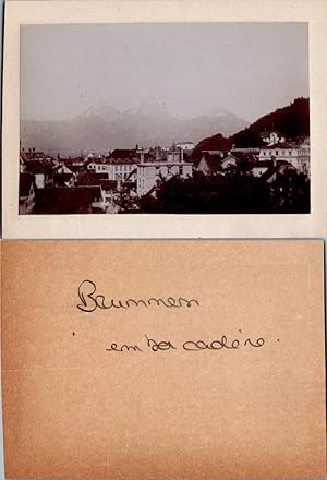 Suisse, Schweiz, Lac des Quatre Cantons, Brunnen, l'embarcadère, circa 1885