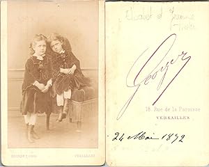 Georges, Versailles, Deux petites filles nommées Elisabeth et Jeanne Tissier, 1872