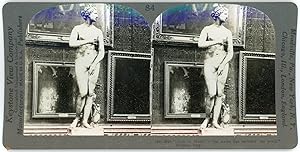 Stereo, Keystone View Company, Venus de Medici, the Statue that enchants the World, Florence, Italy