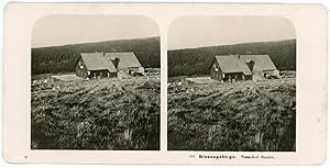 Stereo Pologne et Tchéquie, Riesengebirge, Wosseker Baude, circa 1900