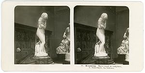 Stereo Belgique, Musée royal de sculpture, La frileuse par Godecharle, circa 1900