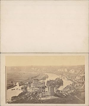 France, Les Andelys, Ruines du château fort de Château-Gaillard, circa 1870