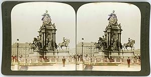 Stereo Autriche, Österreich, Vienne, Wien, Maria-Theresa Denkmal, 1902