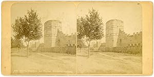 Stereo Espagne, Séville, Sevilla, Palais de San Telmo, murailles romaines, circa 1870