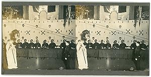 STEREO Paris, Ecole Poytechnique, Cérémonie, tribunal, tissu à tête de mort, 1912