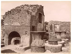 Italia, Pompei, Casa con forno e mulini, Ed. Brogi