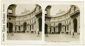 Stereo Italie, Italia, Naples, Napoli, Galerie Victor-Emmanuel, circa 1900