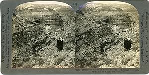 Stereo, Palestine, Gorge of Brook Cherith and Elijah Convent, circa 1900