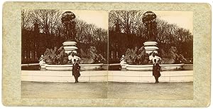 STEREO France, Paris, Jardin des Grands Explorateurs, Fontaine Carpeaux, circa 1900