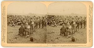 Stereo, South Africa, The Boers prisoners resting on the road from Paardeberg to Modder River, 1900