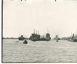 Egypte, Canal de Suez, Port Saïd, atelier de construction navale, Dock