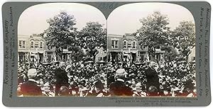 Stereo, USA, President Roosevelt at Noblesville, Indiana, circa 1905