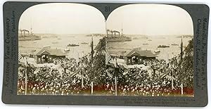 Stereo, Australia, Sydney, Admiral landing from the US, Man O'War steps, circa 1920