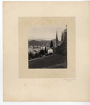 Adolphe Braun, Suisse, Lucerne, vue prise des trois tilleurs