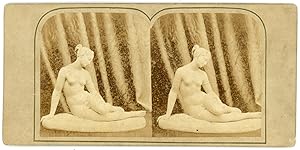 STEREO Sculpture, statue femme nue déesse à identifier, circa 1870