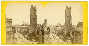 Stereo, France, Paris, La rue de Rivoli et la tour Saint Jacques, circa 1870