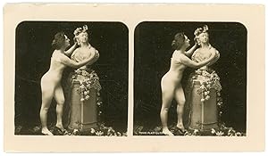 Stereo, Poses plastiques, Jeune femme en combinaison, modèle, circa 1910