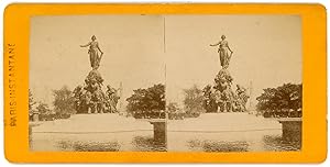 Stereo, France, Paris, Place de la Nation, Fontaine Le Triomphe de la République, circa 1900