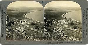 Stereo, Palestine, Plain of Gennesaret and the sea, from above Magdala to Upper Galilee, circa 1900