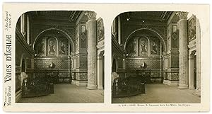 Stereo, Italie, Italia, Rome, Roma, Saint Laurent hors les Murs, La crypte, circa 1910
