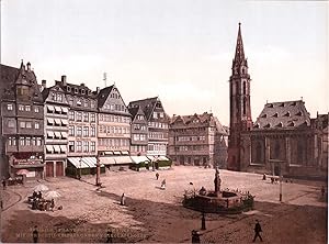 Deutschland, Taunus. Frankfurt a./M. Mit Gerechtigkeitsbrunnen u. Nikolaikirche.