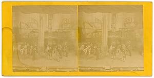 Stereo, Acteurs en scène, Pièce de théâtre à identifier, circa 1900