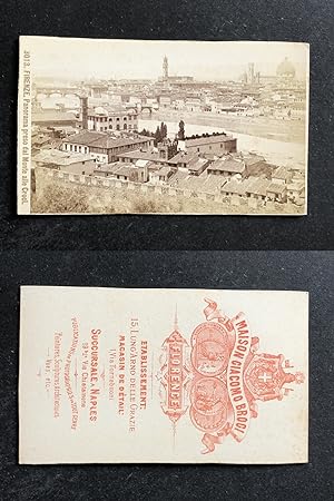 Italie, Italia, Florence, Firenze, Panorama preso dal Monte alle Croci, circa 1870