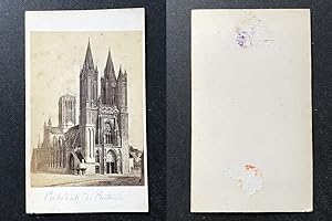 France, Coutances, la cathédrale, d'après un dessin, circa 1870