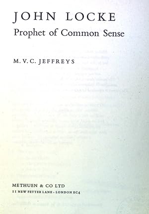 Seller image for John Locke: Prophet of Common Sense. for sale by books4less (Versandantiquariat Petra Gros GmbH & Co. KG)